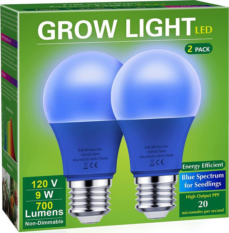 Blue Spectrum Grow Light Bulbs for Seedlings Blue Spectrum Grow Light Bulbs for Seedlings