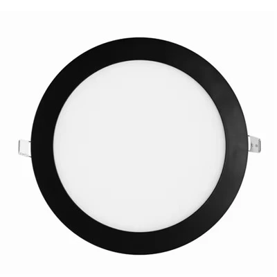 Lampu Panel Led Bulat Hitam
